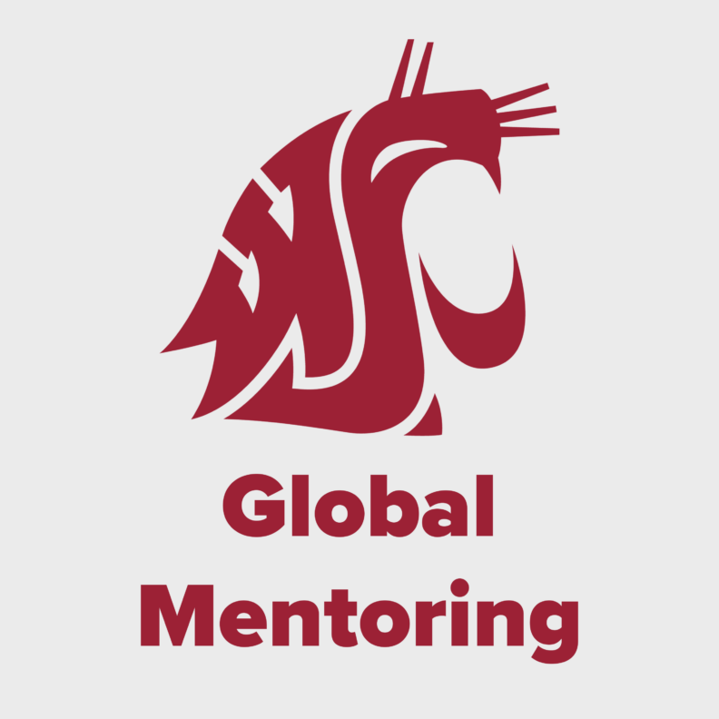 WSU cougar head logo and text Global Mentoring