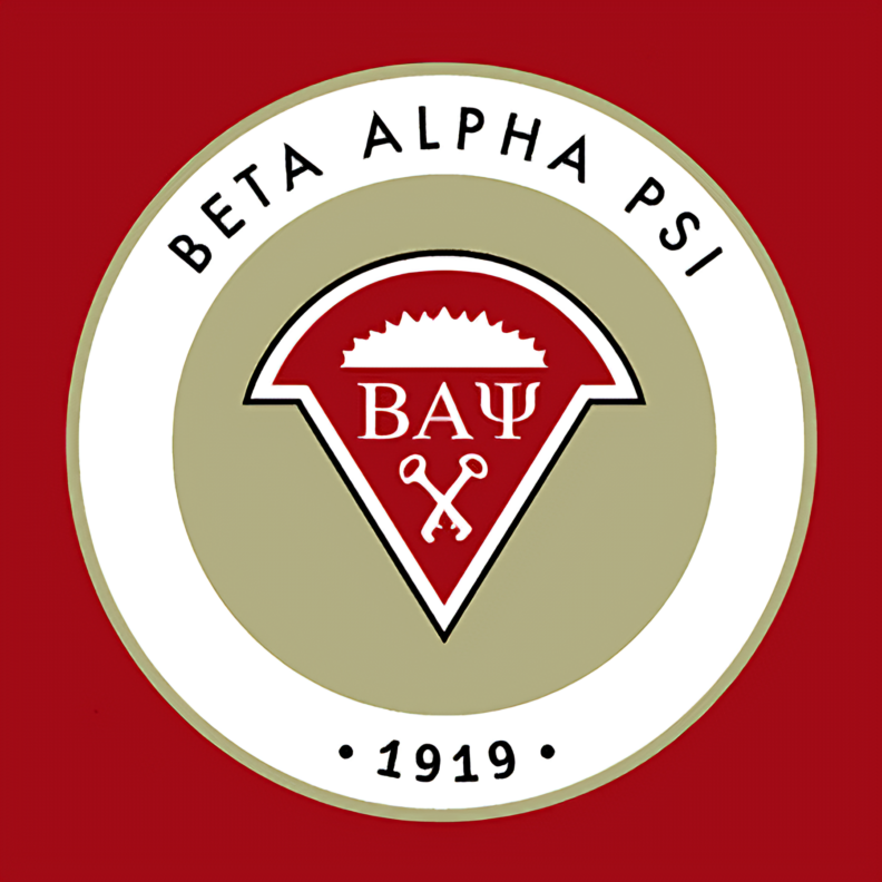 Stylized graphic of a human head in profile, facing left. The head is gray with a white brain shape outlined inside, set against a crimson red background.