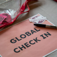 Untold Stories Event check in desk sign