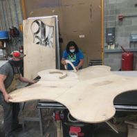 Photo: Students work on current prototype.