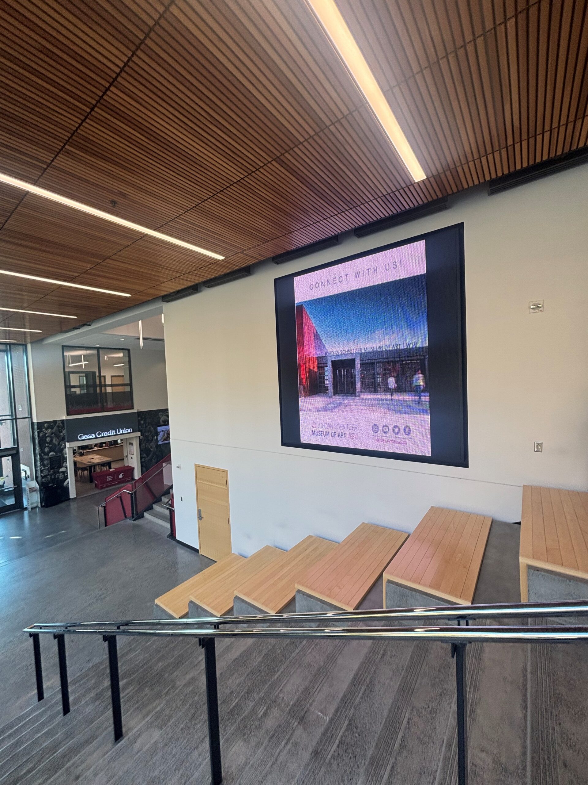 Hill Climb display showing a digital signage advertisement