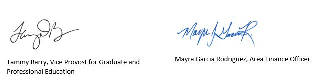 Signature of Tammy D. Barry and Mayra Garcia Rodriguez