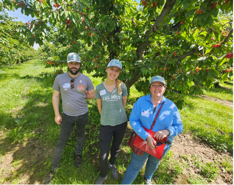 Kaylee Vosbigian, recent graduate from the Multidisciplinary Program in Infectious Diseases (MPID), conducting field work with one of Qualterra’s customers.