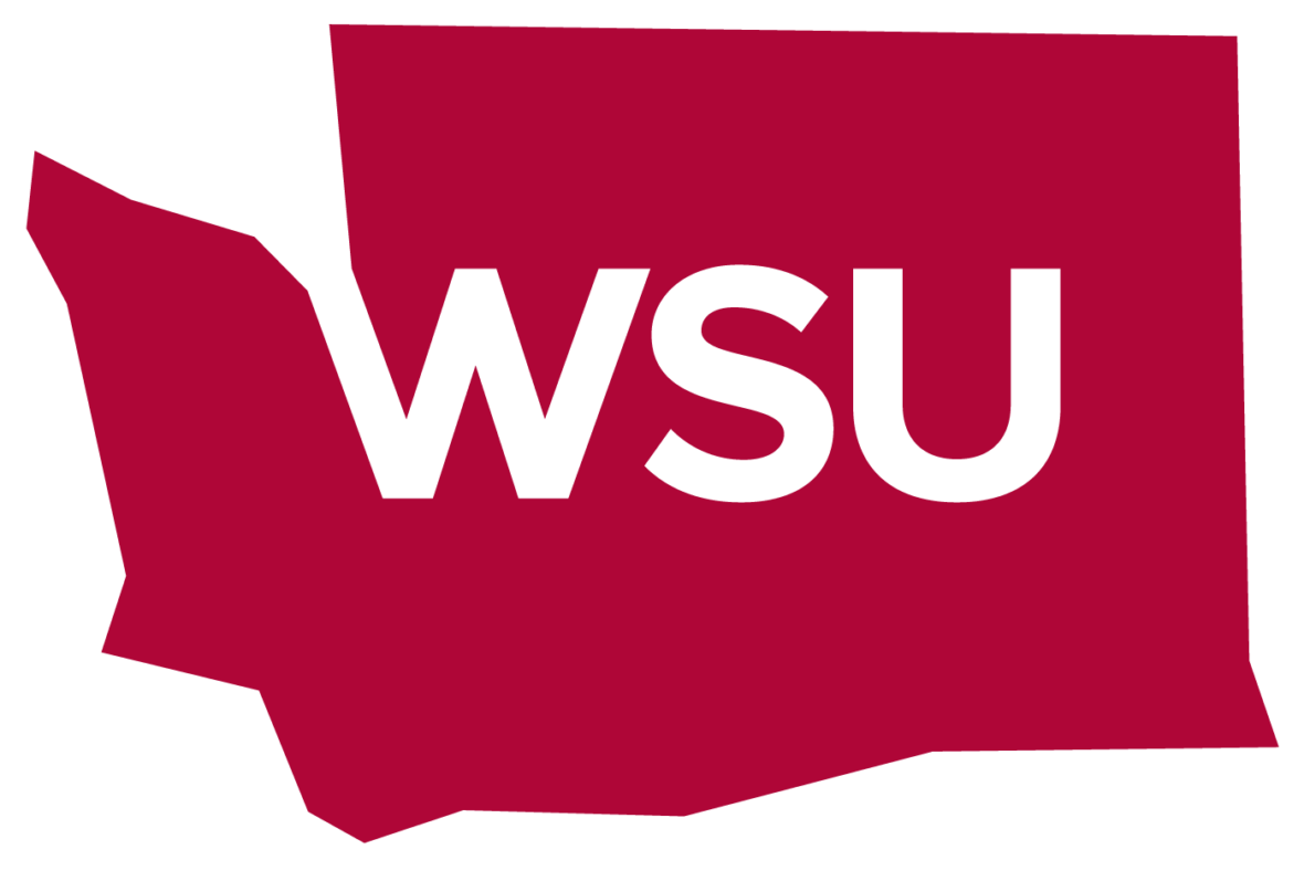 Stylized letters "WSU" designed to resemble the shape of a geographic map of Washington.