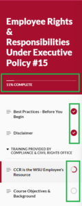 course progress