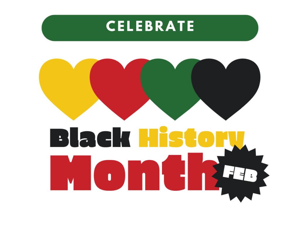 A decorative image reading 'Celebrate Black History Month'