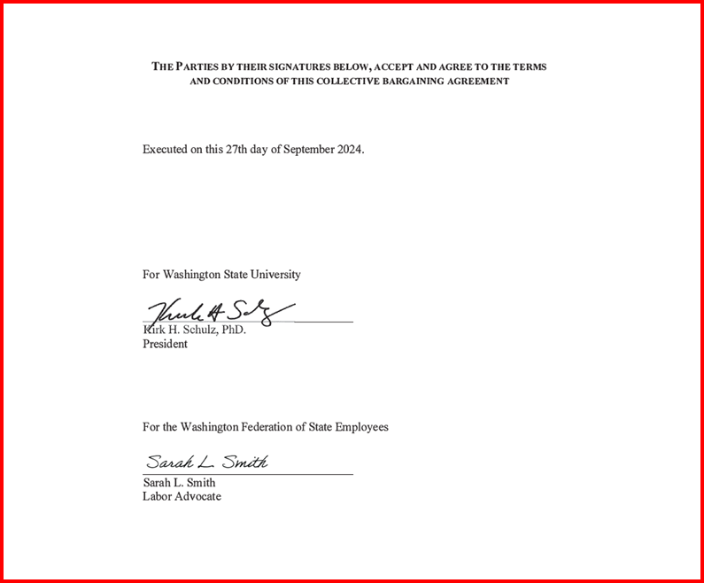 President Schulz and Sarah Smith's signatures.