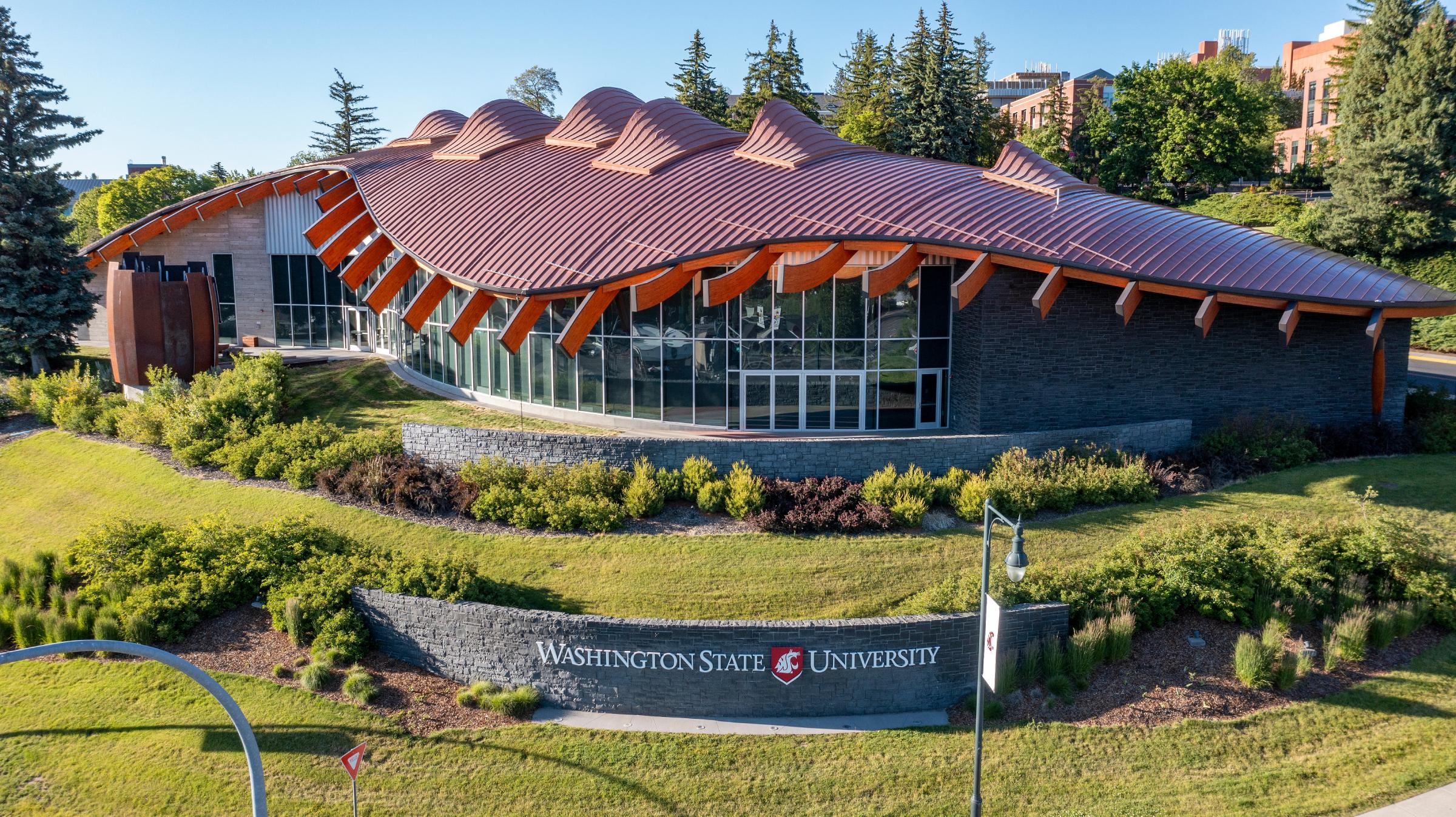 Aerial view of the Elson S. Floyd Cultural Center building.