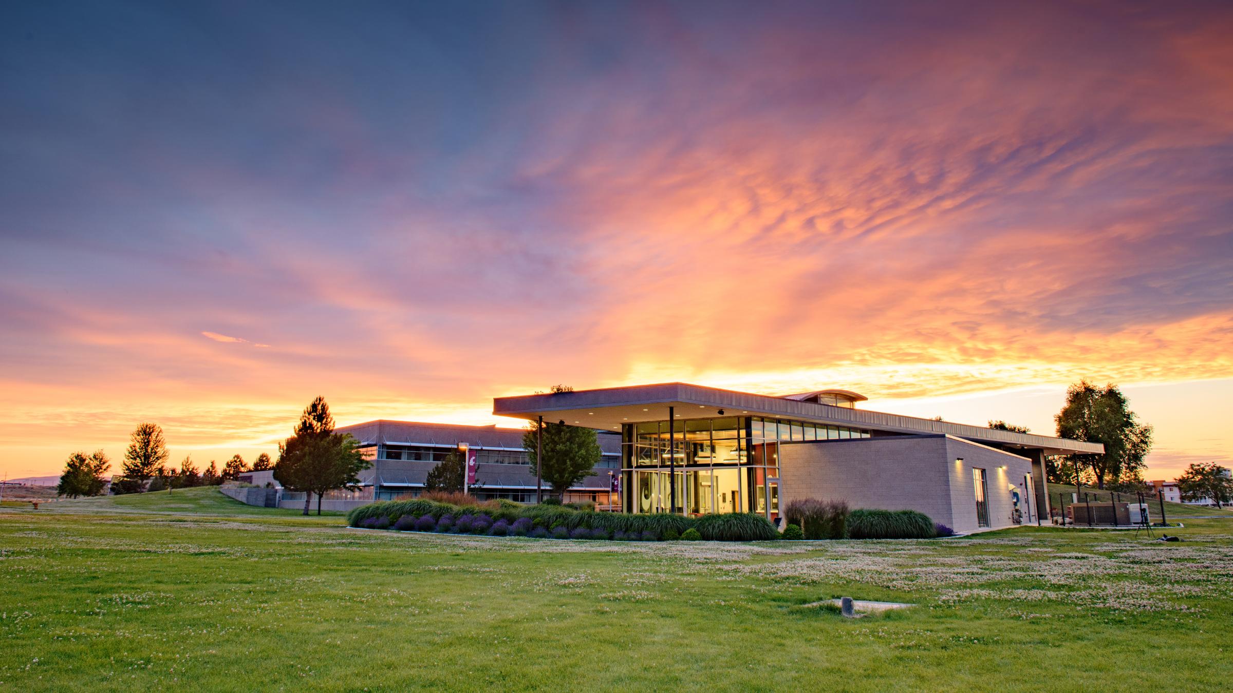 View of WSU Tri-Cities' Consolidated Information Center (CIC) building.