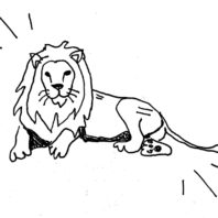 lion doodle by Noelle