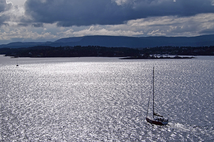 A sailboat on the sea
