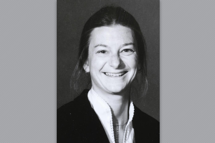 Sharon as a DVM student in the 80's.