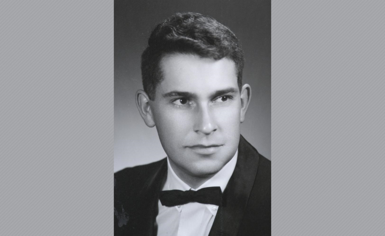 Black and white photo of Robert Bradley in tuxedo.