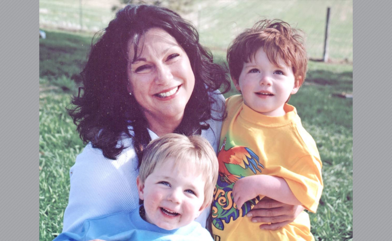 Donielle Wagner with two young children.