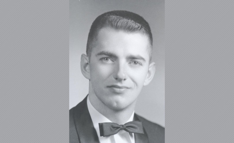 Black and white photo of Dr. Yates in tuxedo.