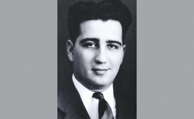 Dr. Benedictson's black and white graduation photo.