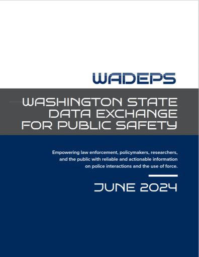 Image of report cover titled Washington State Data Exchange for Public Safety, June 2024.