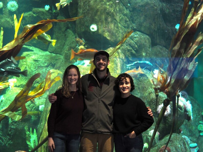 Aquatics Club officers on a club trip to the Point Defiance Zoo and Aquarium