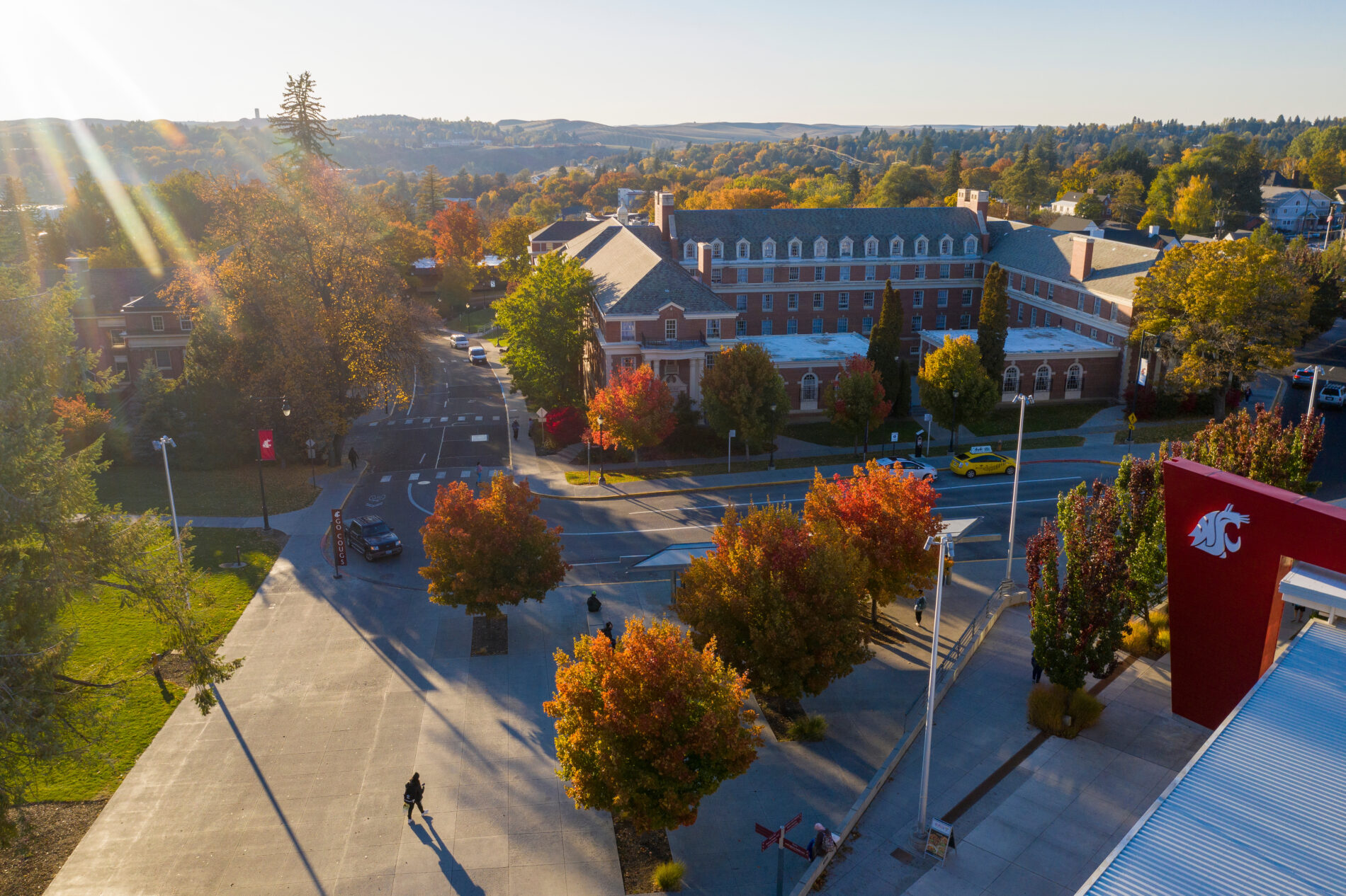 Aerial photograph of Washington State University Pullman campus