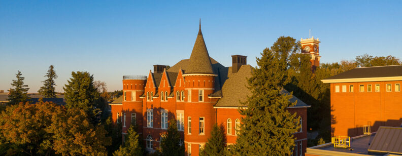 Aerial photograph of Washington State University Pullman campus, Thursday, October 10, 2019.
