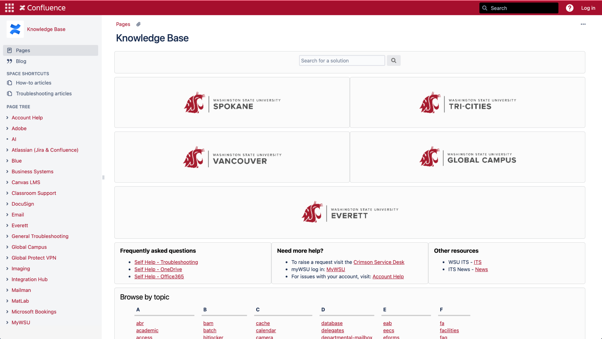 WSU Knowledge Base with new theming after Refined Themes is removed