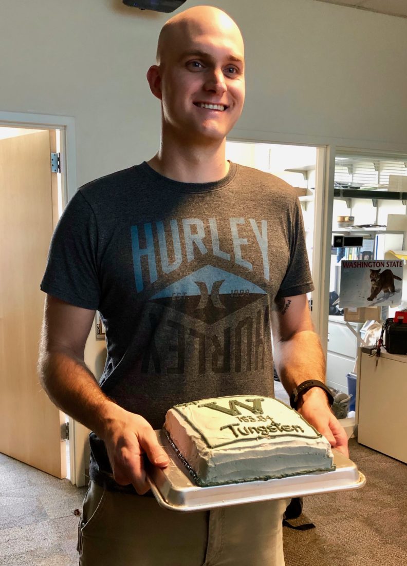 Phil Steenstra with cake