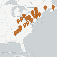 Map of Ranavirus in wood frogs