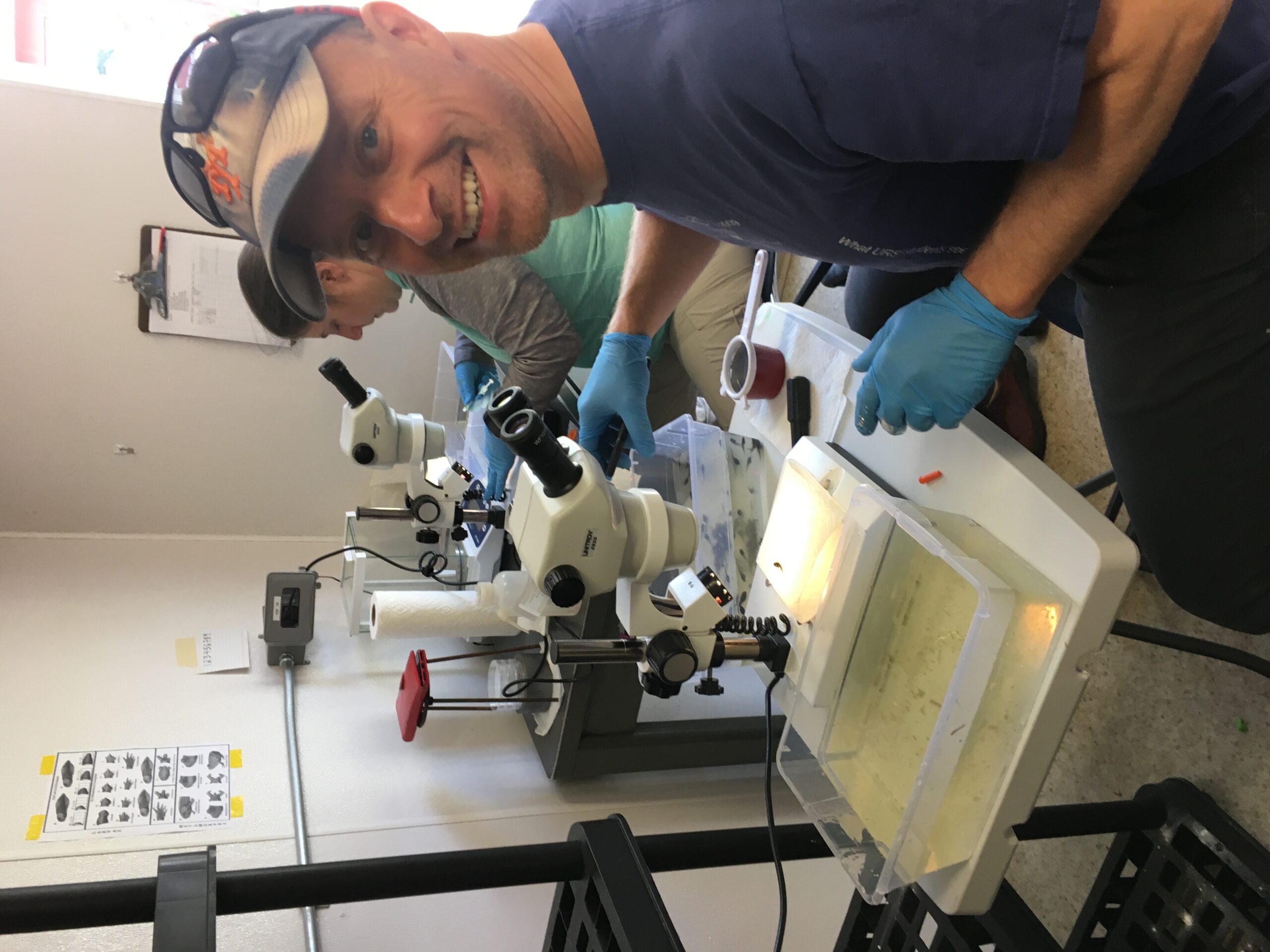 Jesse staging tadpoles at U. Connecticut