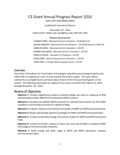 Year 1 Progress Report