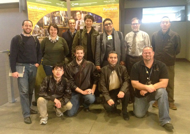 Mr. Douglas Elliot (PNNL) with Dr. Garcia-Perez’s group during a visit to PNNL.