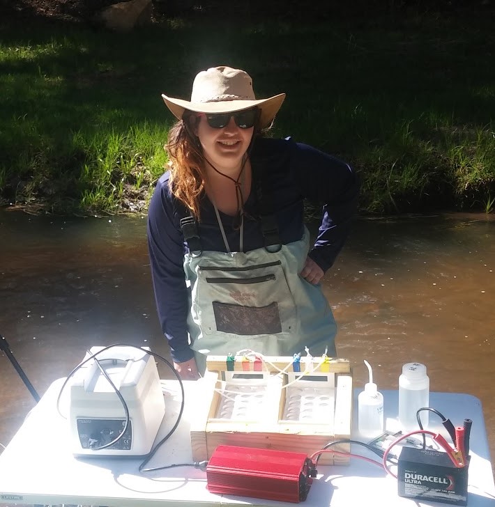 Vanessa Garayburu-Caruso in a river