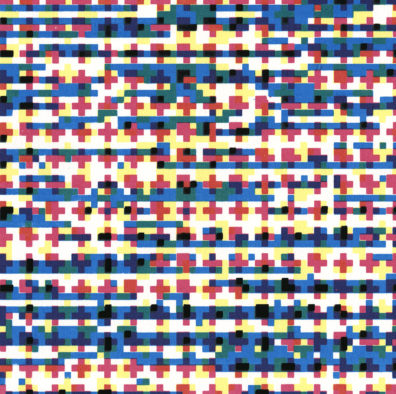 Glitch screen print.