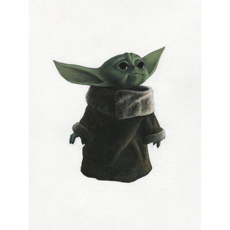 baby yoda painting