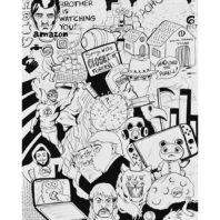 black and white drawing