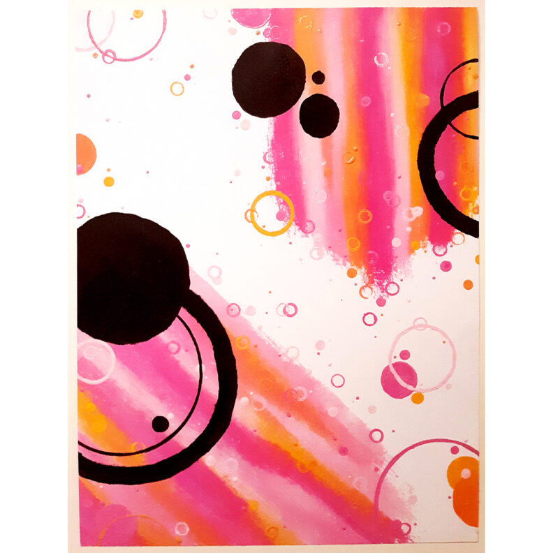 Improvisational colorful print