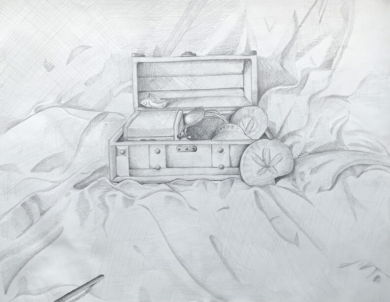 Drawing of a treasure chest