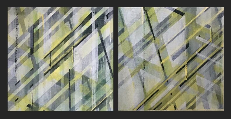 Abstraction yellow and black