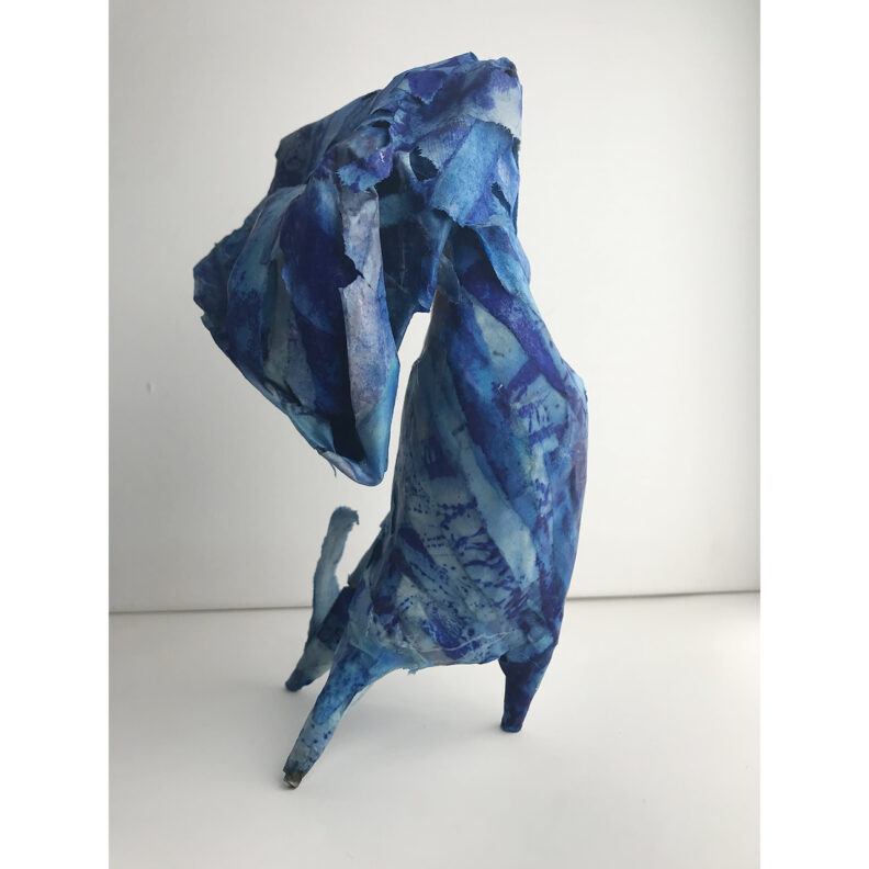 Amorphous blue sculpture