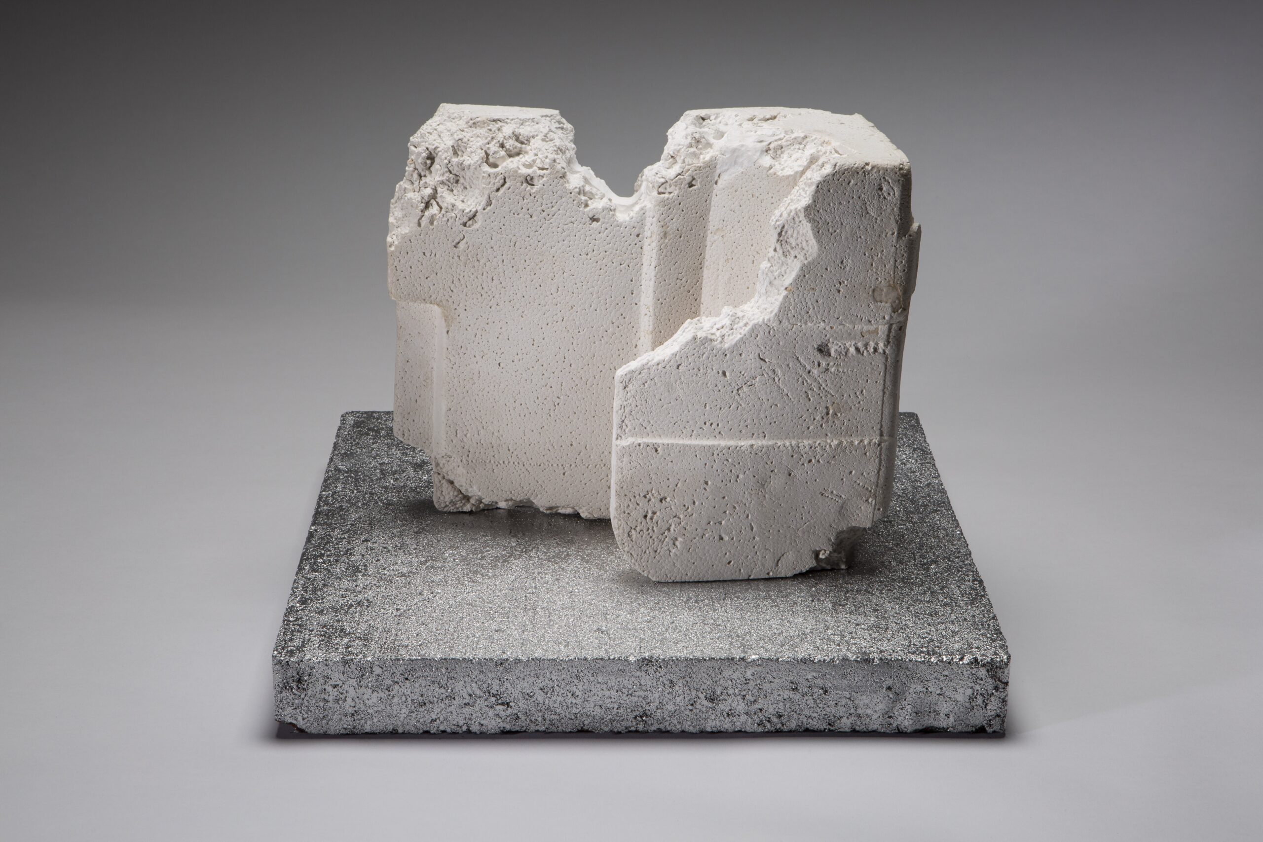  Rugged Mercy, Hydrocal, paver, paint, 2021