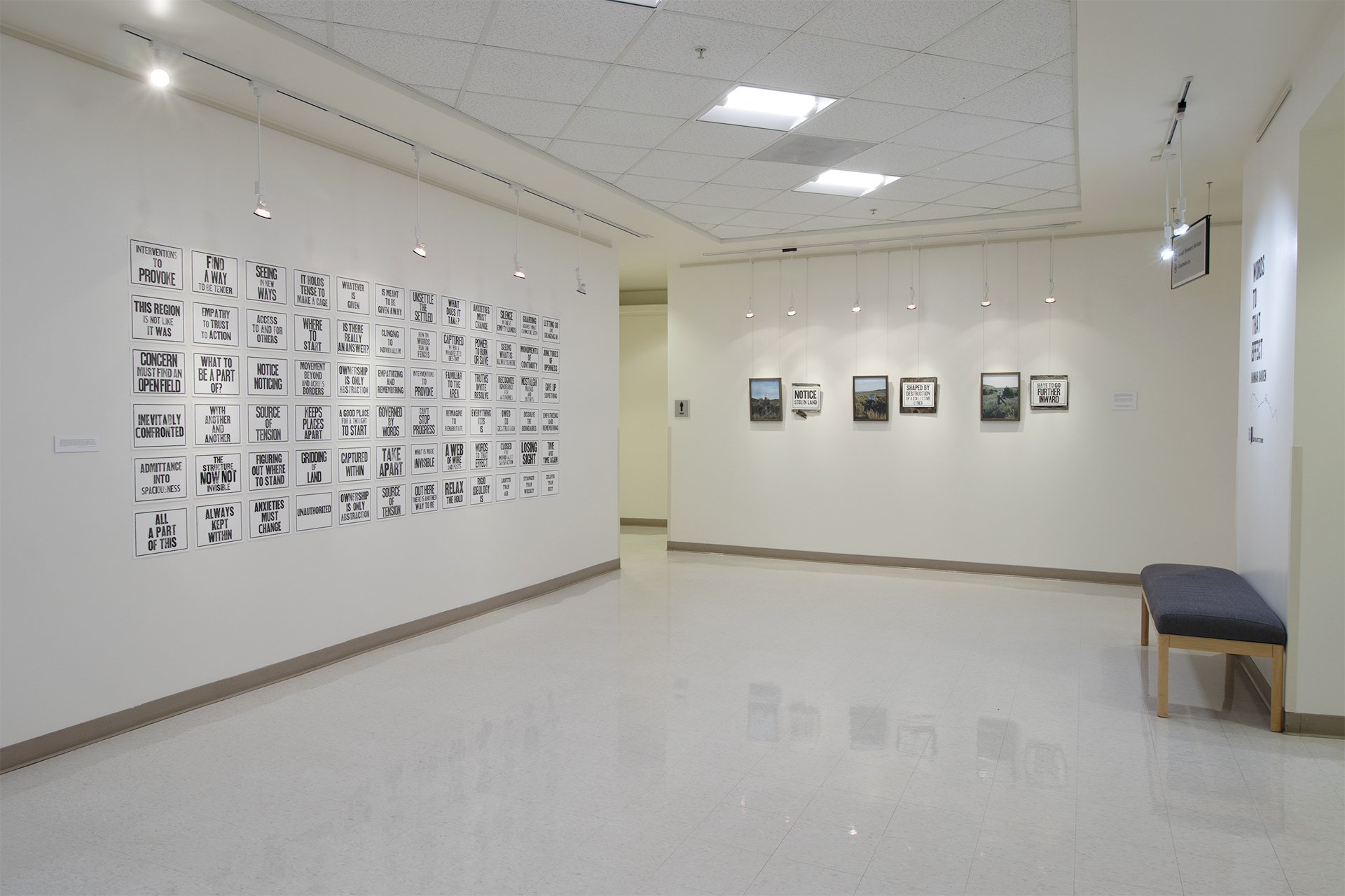 Bakken's work in gallery space