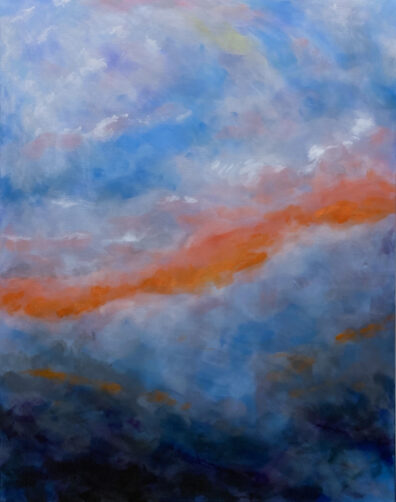 Abstract painting of cloud formations.