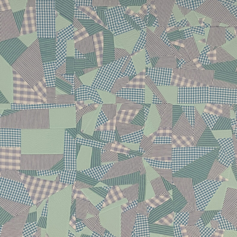 Zoom in of one of Kacy McKinney's fabric collage.