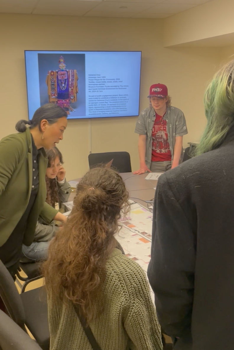 Shot of museum visit with Grace and students.