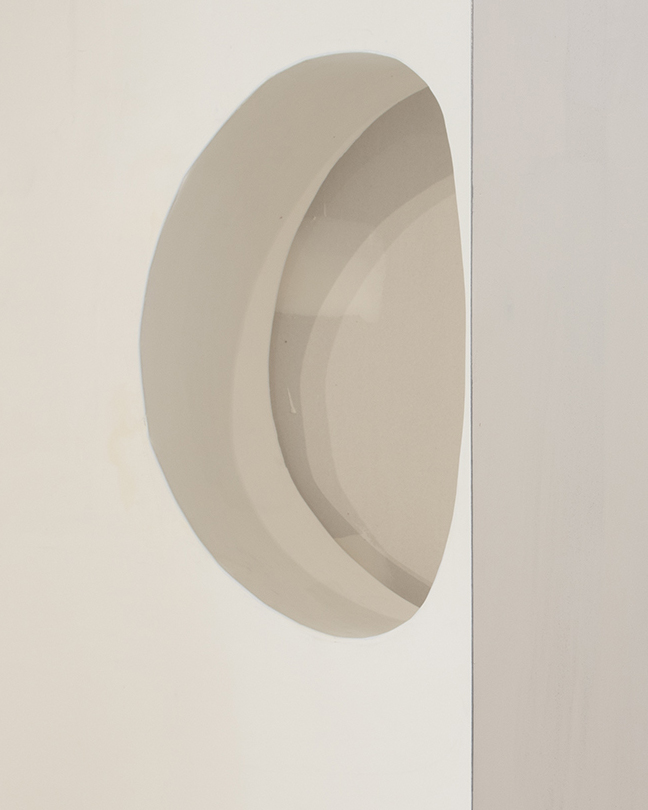 Detail of Karl's installation that show a hole in the wall.