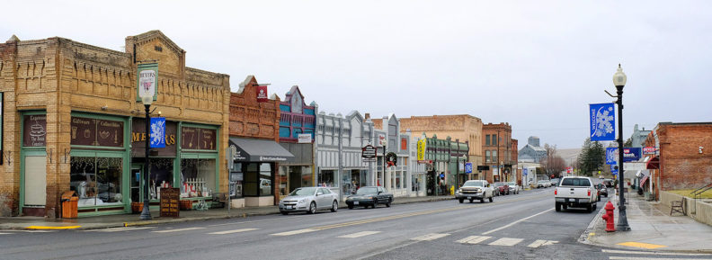 Intersection in Pomeroy, WA