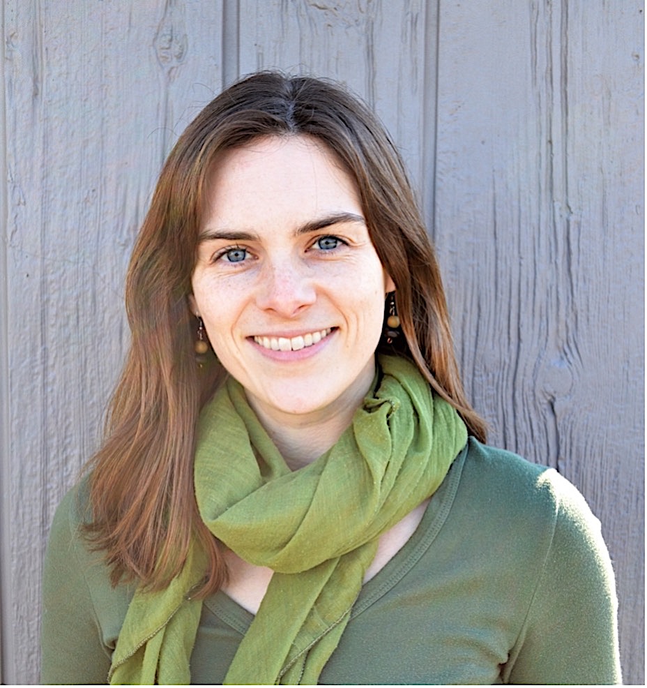 Deirdre Griffin LaHue smiling at the camera.