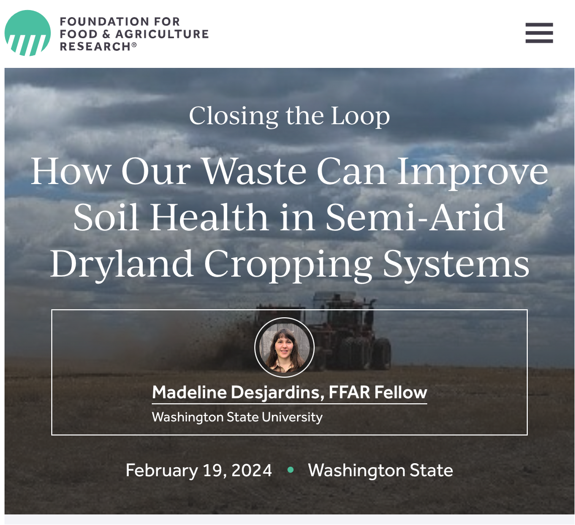 Closing the Loop: How our Waste can Improve Soil Health in Semi-Arid Dryland Cropping Systems.
