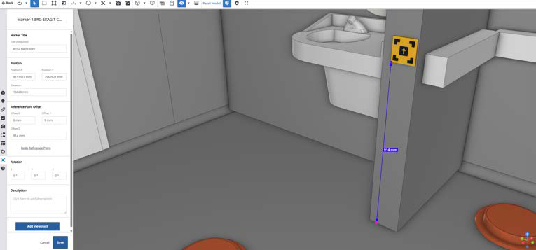 interior visualization of a construction model