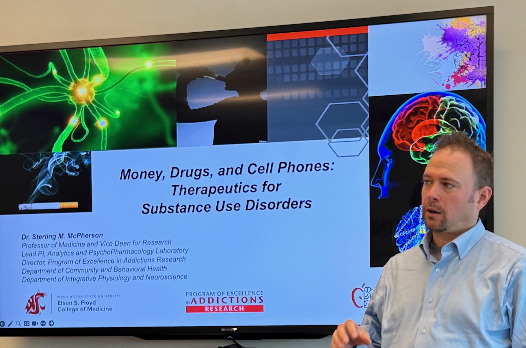 Sterling McPherson presenting at John Hopkins University. 