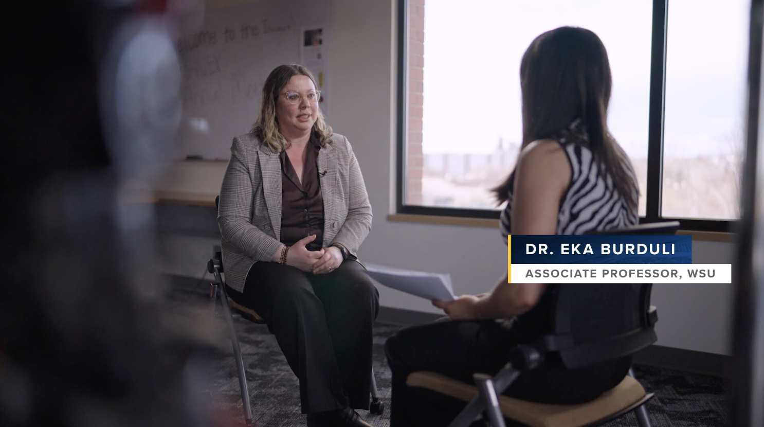 Ekaterina Burduli interviewed by King 5 news.